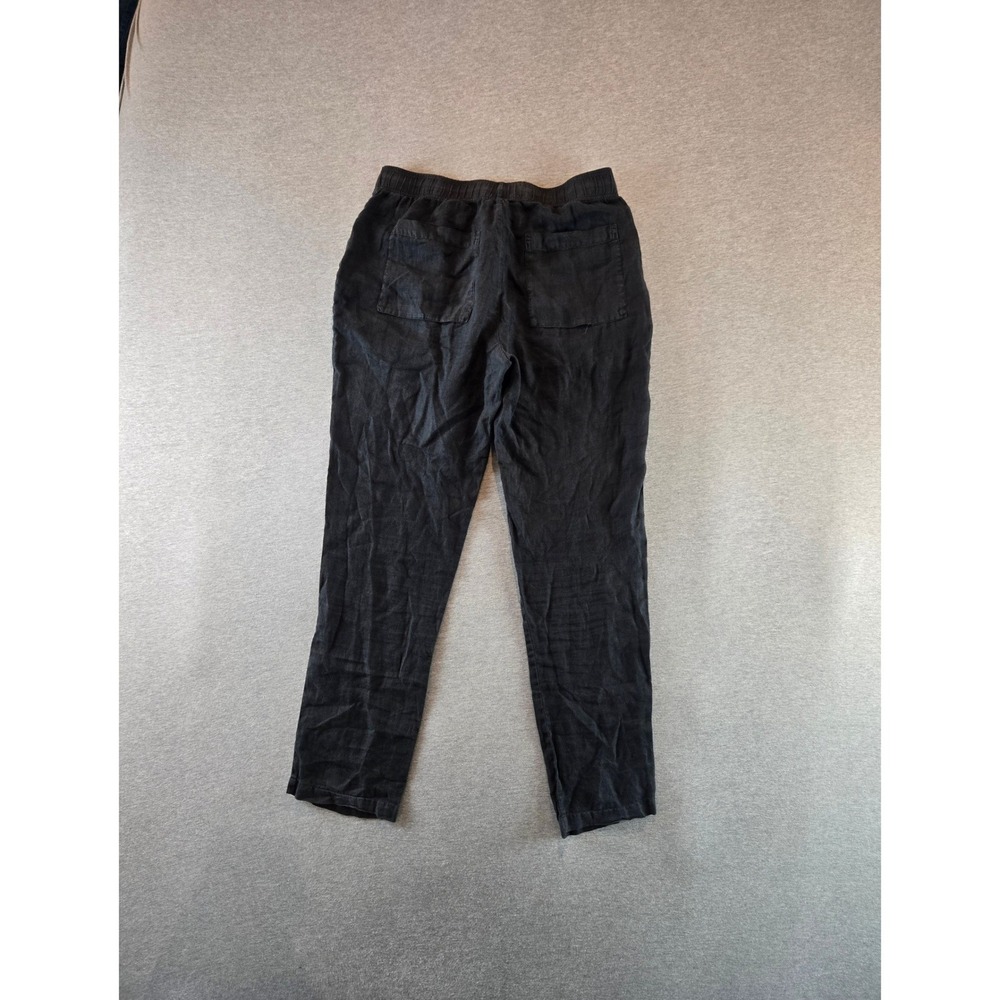 James Perse Pants Mens Small (1) Black 100% Linen Lightweight Minimalist MKO1370 - Picture 2 of 14